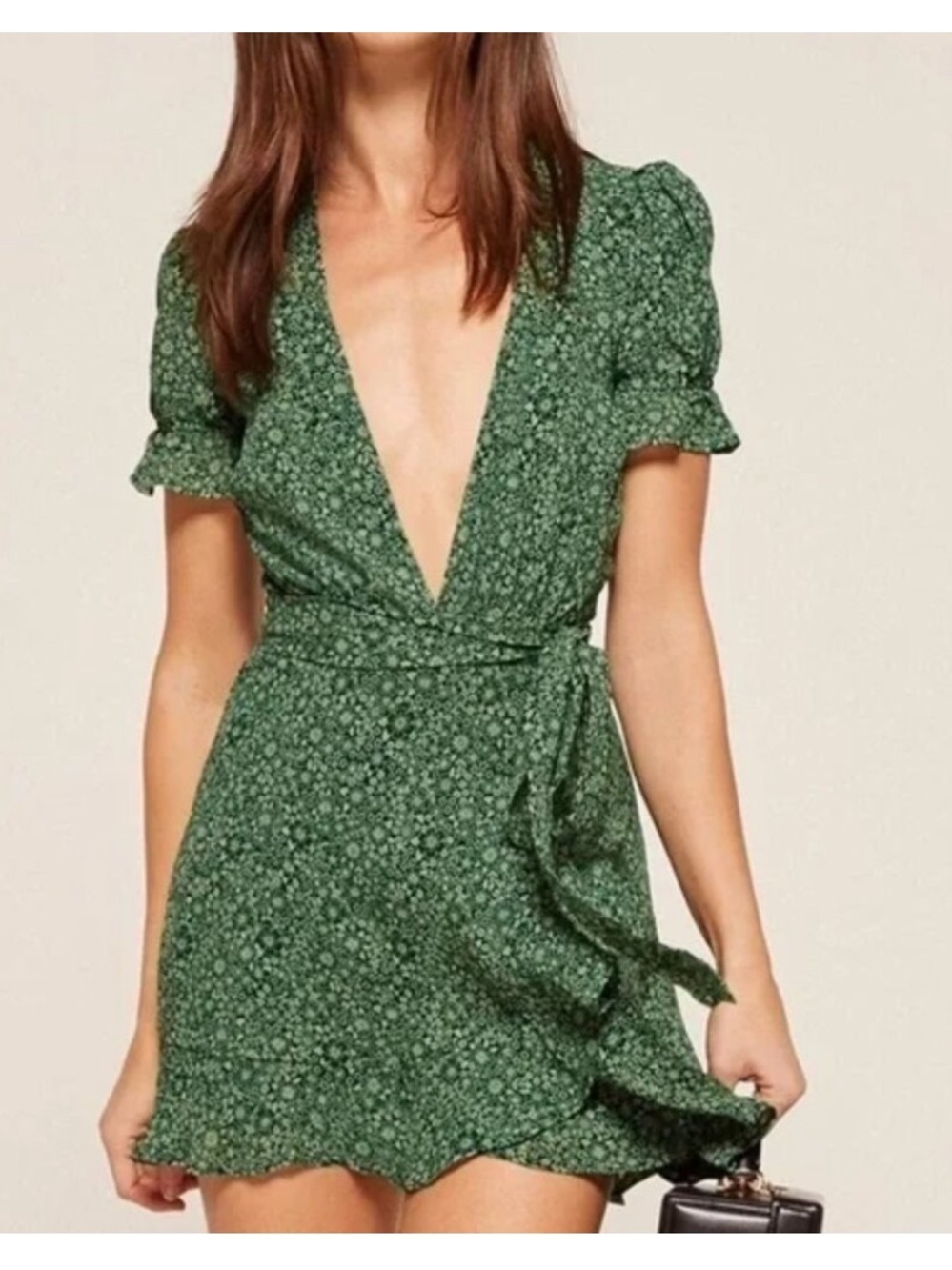 Reformation Lucas Green Dress Size Large - Picture 15 of 15